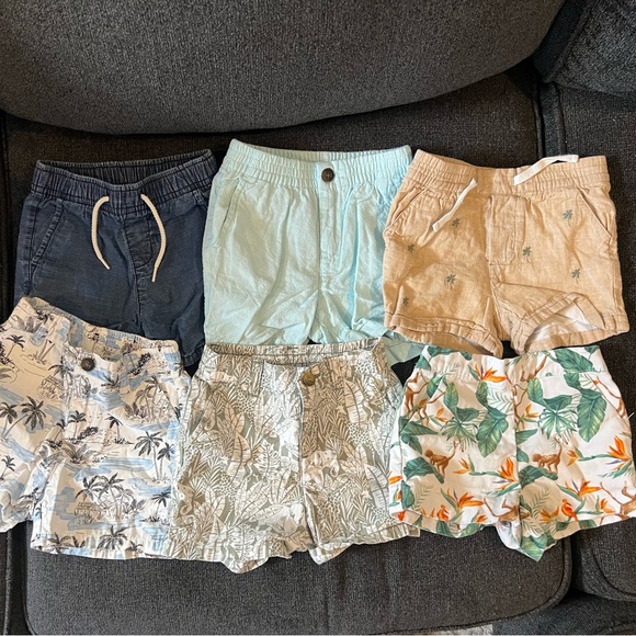 Bundle of Six 12-18M Janie and Jack Summer Shorts - Picture 1 of 4
